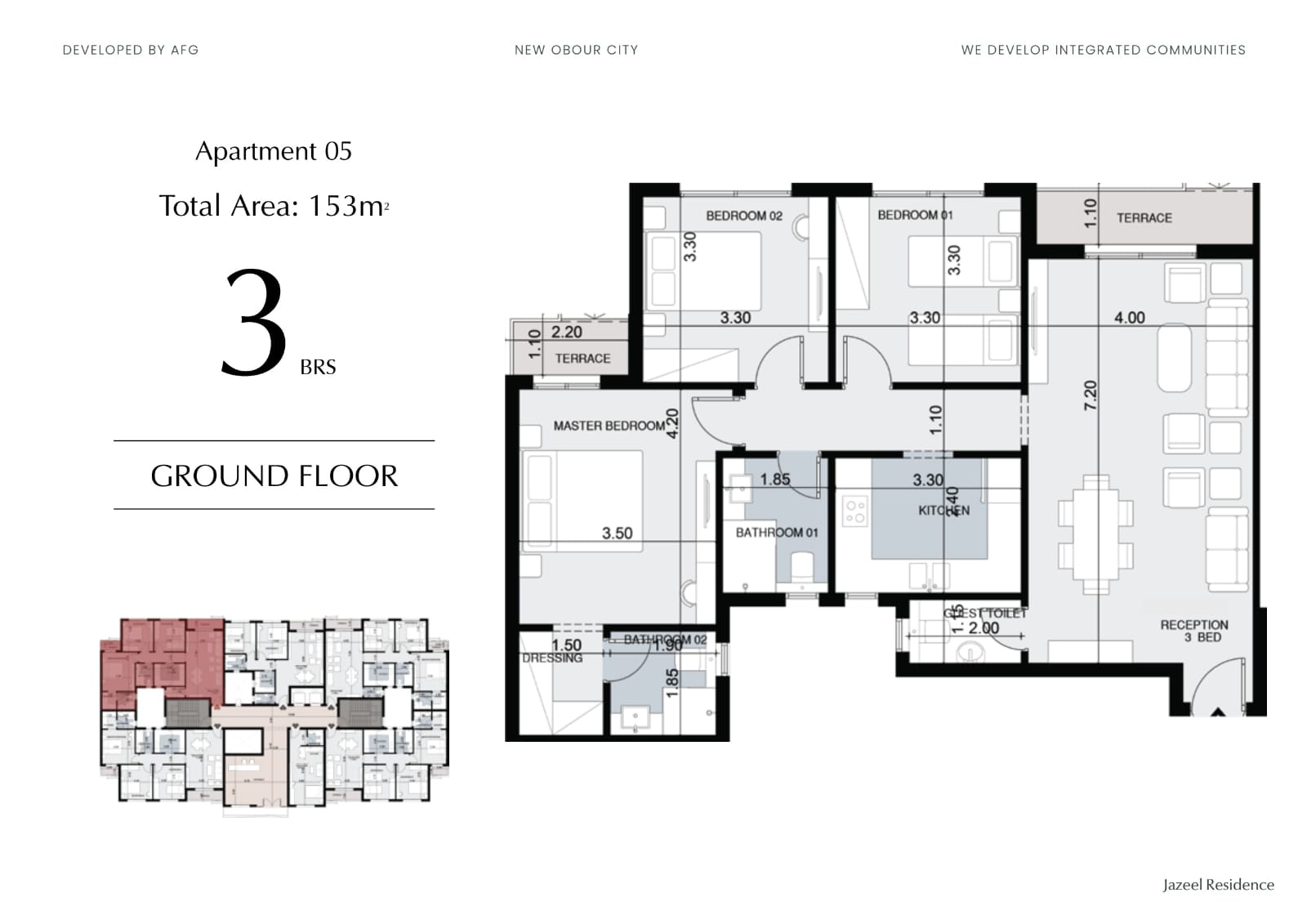 150m Ground Floor Apartment with Garden for Sale in Jazeel Residence Obour