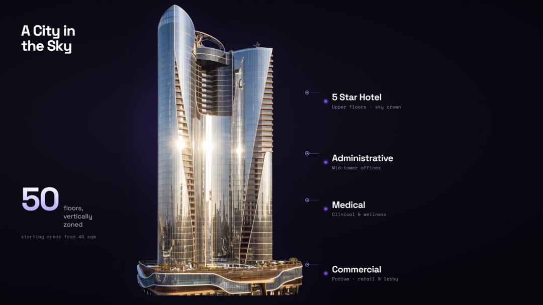 AI Tower New Capital CBD | Luxury Offices & Shops Facing Iconic Tower