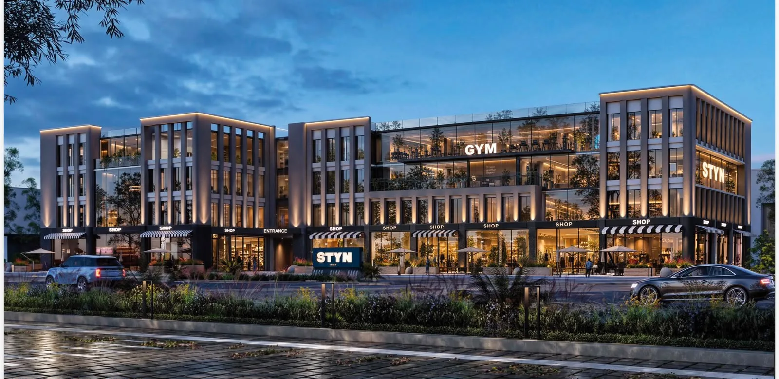 Styn Walk Suez Road El Shorouk | Shops & Clinics 10 Years Plan Al Nakheel
